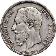 Belgicko, Leopold II., 5 frankov 1867, ulica 3+