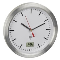 Zegar ścienny TFA biały, srebrny 0cm