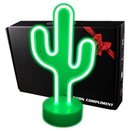 3D LED NEON USB nočná lampa pre darček kaktus