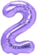 Balon foliowy Party Pal cyfra 2 100 cm fioletowy