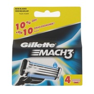 Wkłady do maszynki Gillette Mach3 4 sztuki srebrne