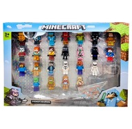 KLOCKI mini FIGURKI LUDZIKI MINECRAFT 24 sztuk + AKCESORIA