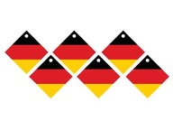 Zawieszki na butelki flagi Niemcy 12szt