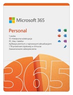 Microsoft Office 365 Personal - 5 stanowisk 5 PC / 12 miesięcy ESD
