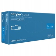 Rękawiczki nitrylowe bezpudrowe Mercator Medical Nitrylex Classic r. M 100 szt. niebieskie