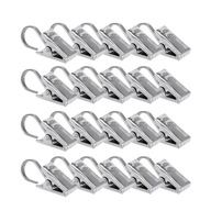 RUSTPROOF DRAPERY RING SATIN NICKEL CURTAIN CLIPS WITH HOOK