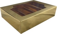 Pudełko / kartoniki do makaroników i pralin - 5 szt. (22x16.5x5.5cm) złote