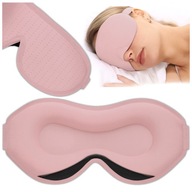 3D maska na spaní NASTAVITELNÁ, LEHKÁ, 100% ZATEMNĚNÁ, RŮŽOVÁ