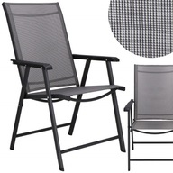 Krzesło ogrodowe Springos metal szary