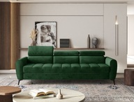 Kanapa Moderno Meble Bjorn 254 x 97 cm welur odcienie zieleni