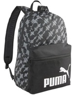 Plecak szkolny jednokomorowy Puma czarny, Odcienie szarości i srebra 22 l