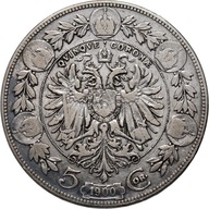Rakúsko, 5 korún 1900, sv. 3