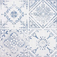 Płytki podłogowe samoprzylepne DC-Fix mozaika vintage niebiesko-białe 30,4x30,4 cm