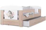 Łóżko AJKmeble Filip 80 x 180 cm wielokolorowy