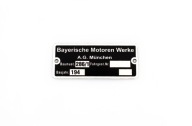 Tabliczka znamionowa bayersche motoren werke a.g 3 фото, цена