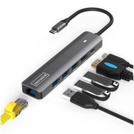 Hub USB Zenwire HUB USB-C Ethernet RJ45 Gigabit HDMI LED