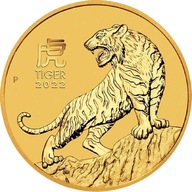 Rok tigra – 2022 – 1/10 oz – zlatá minca