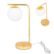 Lampa stołowa Led-lux LX-1811 biały, odcienie żółtego i złota 40 W