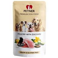 Mokra karma dla psa Petner drób z cukinią 500 g