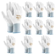 10szt) Rękawice rękawiczki robocze POLIURETAN 10