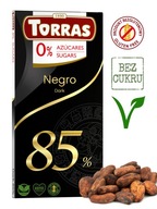 Czekolada gorzka 85% kakao bez cukru Torras 75g