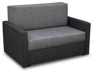 Sofa rozkładana Bird Meble Tedi 98 x 98 x 86 cm czarno-szara