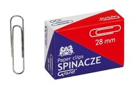 Spinacze biurowe metalowe 28 mm a'100 szt.