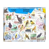 Pakiet 100 znaczków pocztowych - PTAKI