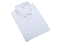 Ag koszula dziecięca długi rękaw bawełna biały rozmiar 146 (141 - 146 cm)