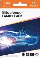 Bitdefender Antywirus Bitdefender Family Pack 15 st. / 12 miesięcy ESD