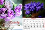 Kalendarz 2024 Avanti Ścienny na spirali Miesięczny Kwiaty