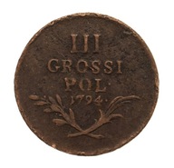 Monety wojskowe, 3 grosze 1794, Wiedeń