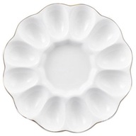 Talerz do jajek Florina Classic porcelana biały