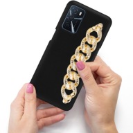 TOK MATT FEKETE BLINK OPPO A16 KÉSZÜLÉKHEZ ARANY LÁNC