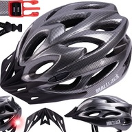 CYKLISTICKÁ PŘILBA PRO MUŽE, DÁMSKÁ, NASTAVITELNÁ, POHODLNÁ, S LAMPIČKOU, 58-61 CM