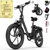 Rower elektryczny Cheevalry C20 48V miejski E-bike rama 16,5 cala aluminium koło 20 " czarny 500 W