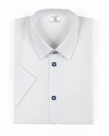 Firma Saba koszula dziecięca krótki rękaw poliester biały rozmiar 134 (129 - 134 cm)