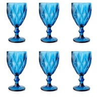 Sada pohárov na víno 250ml ELISE BLUE - 6 ks