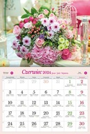 KALENDARZ 2024 ŚCIENNY ALBUMOWY ROMANTYCZNE BUKIETY KWIATY FLOWER BOXY