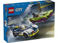 LEGO CITY POLICJA 60415 POŚCIG RADIOWOZU ZA MUSCLE CAREM, KLOCKI