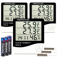 3X IDŐJÁRÁS ÁLLOMÁS IDŐJÁRÁS HŐMÉRŐ SZOBA HIGROMÉTER MINI SZETT