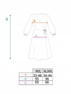 Mabaje sukienka na co dzień klasyczna przed kolano rozmiar XL/XXL