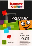 Blok techniczny kolor A3 220g Premium, Happy Color
