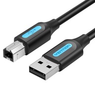 Kabel USB-A 2.0 Vention na USB-B 2.0 czarny 2 m