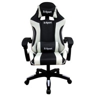 Fotel gamingowy R-SPORT K3 ekoskóra czarno-biały