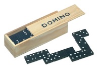 Domino drewniane klocki gra rodzinna pudełko