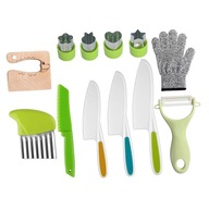 Kids Knife Set Educational Play Kitchen Toys Accessories Montessori 12pcs