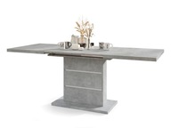 Stół prostokątny rozkładany Mazzoni PIANO 120 x 80 x 76cm beton jasny