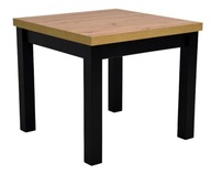 Stół kwadratowy rozkładany Idea Home STOŁY 90 x 90 x 77cm czarny, dąb artisan