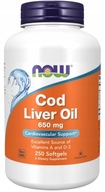 Suplement diety Now Foods Cod Liver Oil tran kapsułki 250 szt.